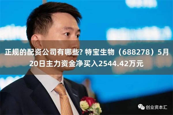 正规的配资公司有哪些? 特宝生物（688278）5月20日主力资金净买入2544.42万元