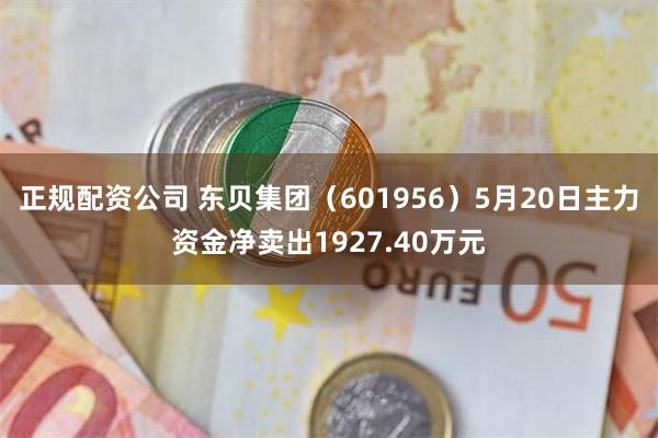 正规配资公司 东贝集团（601956）5月20日主力资金净卖出1927.40万元