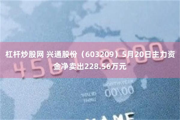 杠杆炒股网 兴通股份（603209）5月20日主力资金净卖出228.56万元