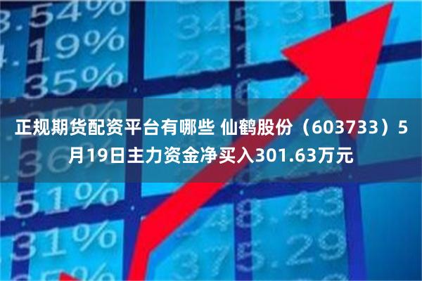 正规期货配资平台有哪些 仙鹤股份（603733）5月19日主力资金净买入301.63万元