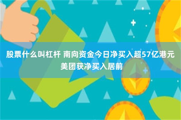 股票什么叫杠杆 南向资金今日净买入超57亿港元 美团获净买入居前