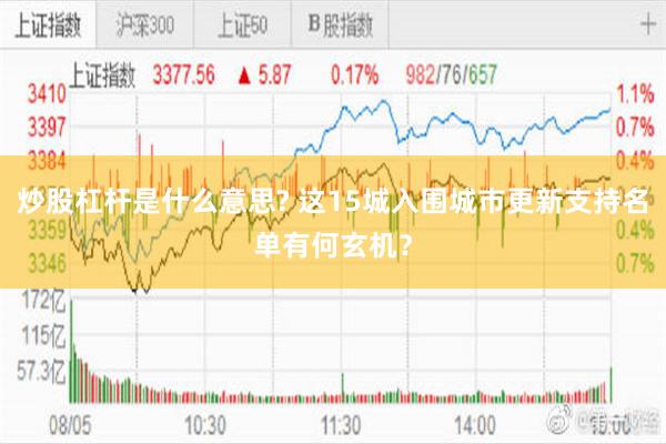 炒股杠杆是什么意思? 这15城入围城市更新支持名单有何玄机？