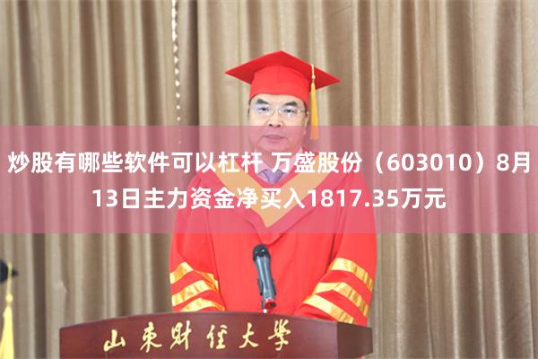 炒股有哪些软件可以杠杆 万盛股份（603010）8月13日主力资金净买入1817.35万元