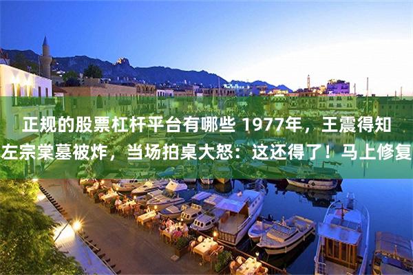 正规的股票杠杆平台有哪些 1977年,王震得知左宗棠墓被炸,当场拍桌大怒:这还得了!马上修复