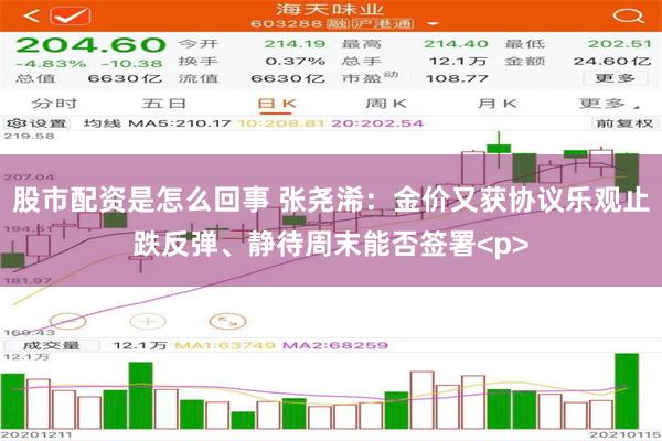 股市配资是怎么回事 张尧浠:金价又获协议乐观止跌反弹、静待周末能否签署<p>