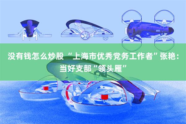 没有钱怎么炒股 “上海市优秀党务工作者”张艳:当好支部“领头雁”