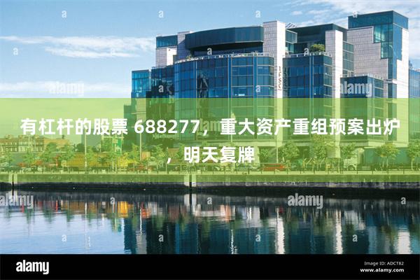 有杠杆的股票 688277，重大资产重组预案出炉，明天复牌